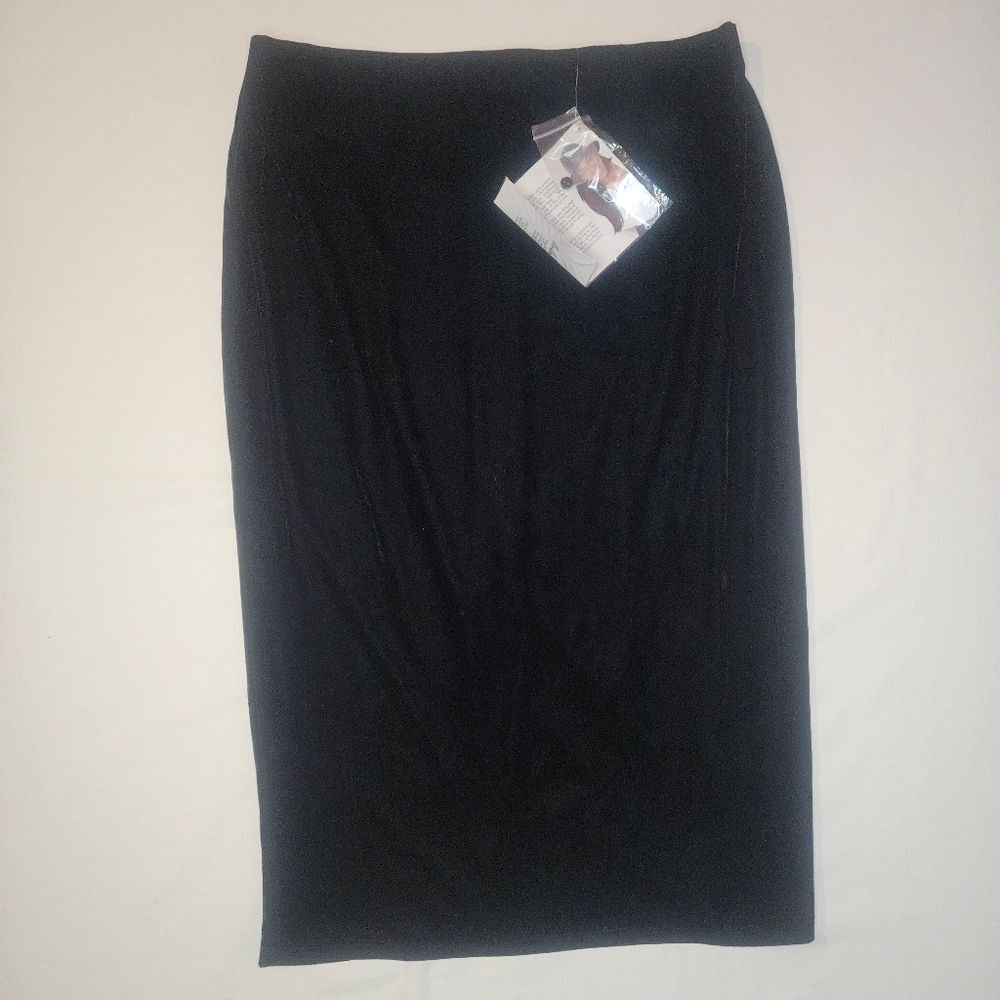 Serena Williams Black Velvet Pencil Skirt Sz L